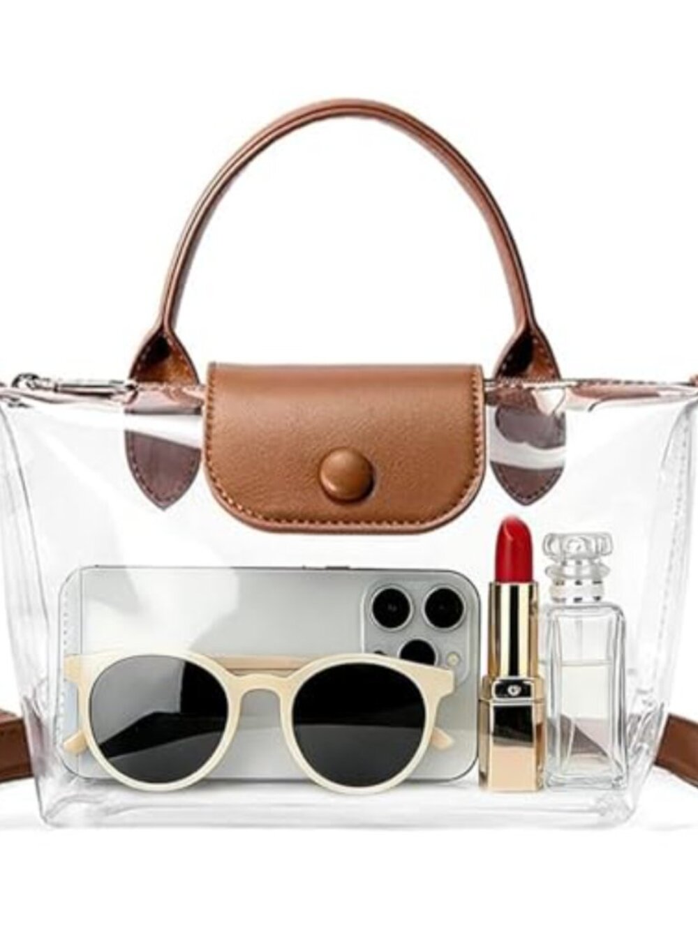 Clear Stadium Approved Crossbody Bag Waterproof PVC Adjustable Strap